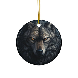 Wolf Ceramic Ornament - 2023 Christmas Gift