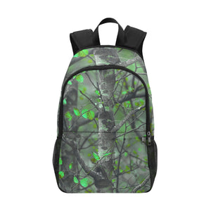 Boys Green Camo Backpack with Trees | Woodland Adventure School Bag - Cranberry Lake Design Co.  #