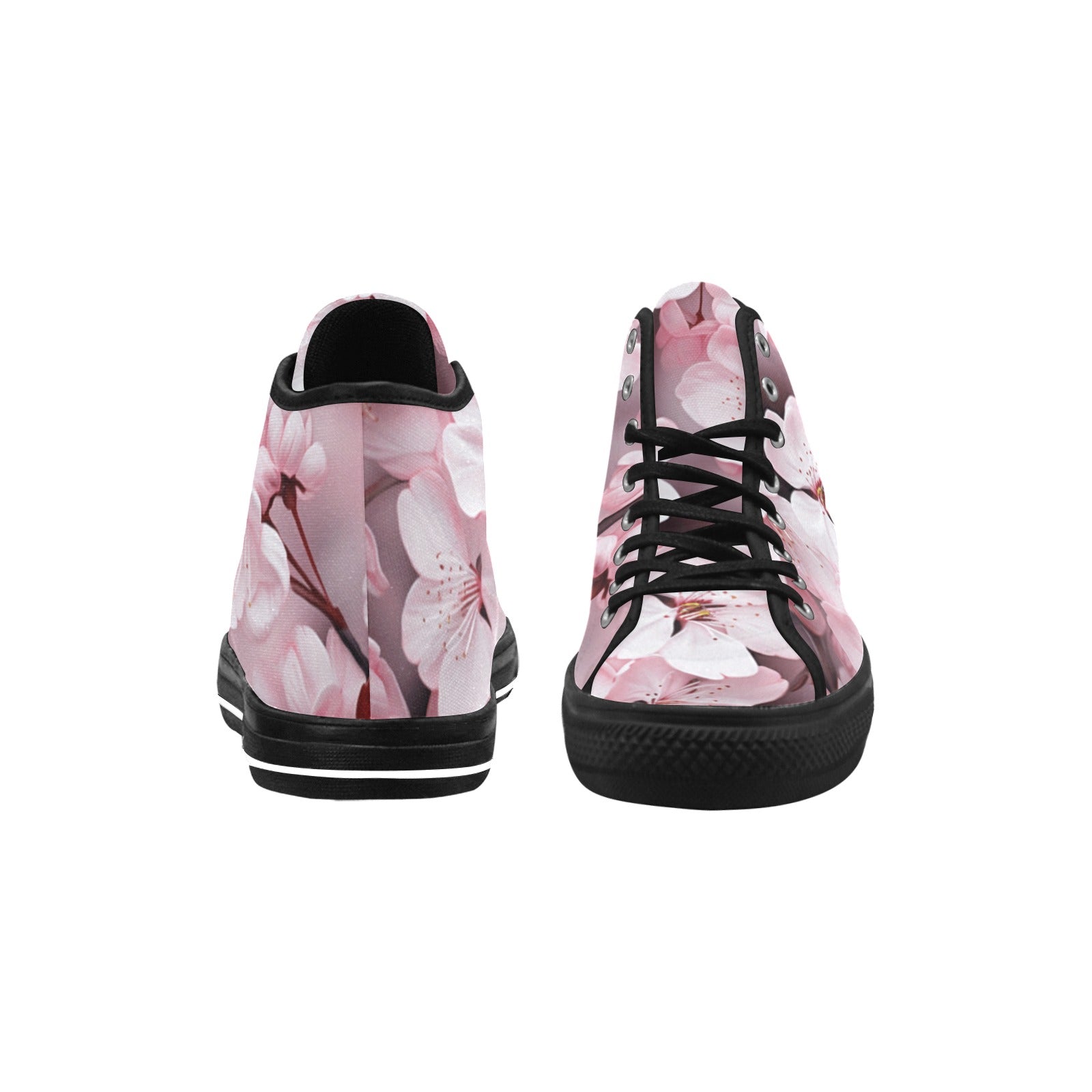 Japanese Cherry Blossom Vancouver High Top Canvas Women's Shoes - Explore Elegance - Cranberry Lake Design Co.  #