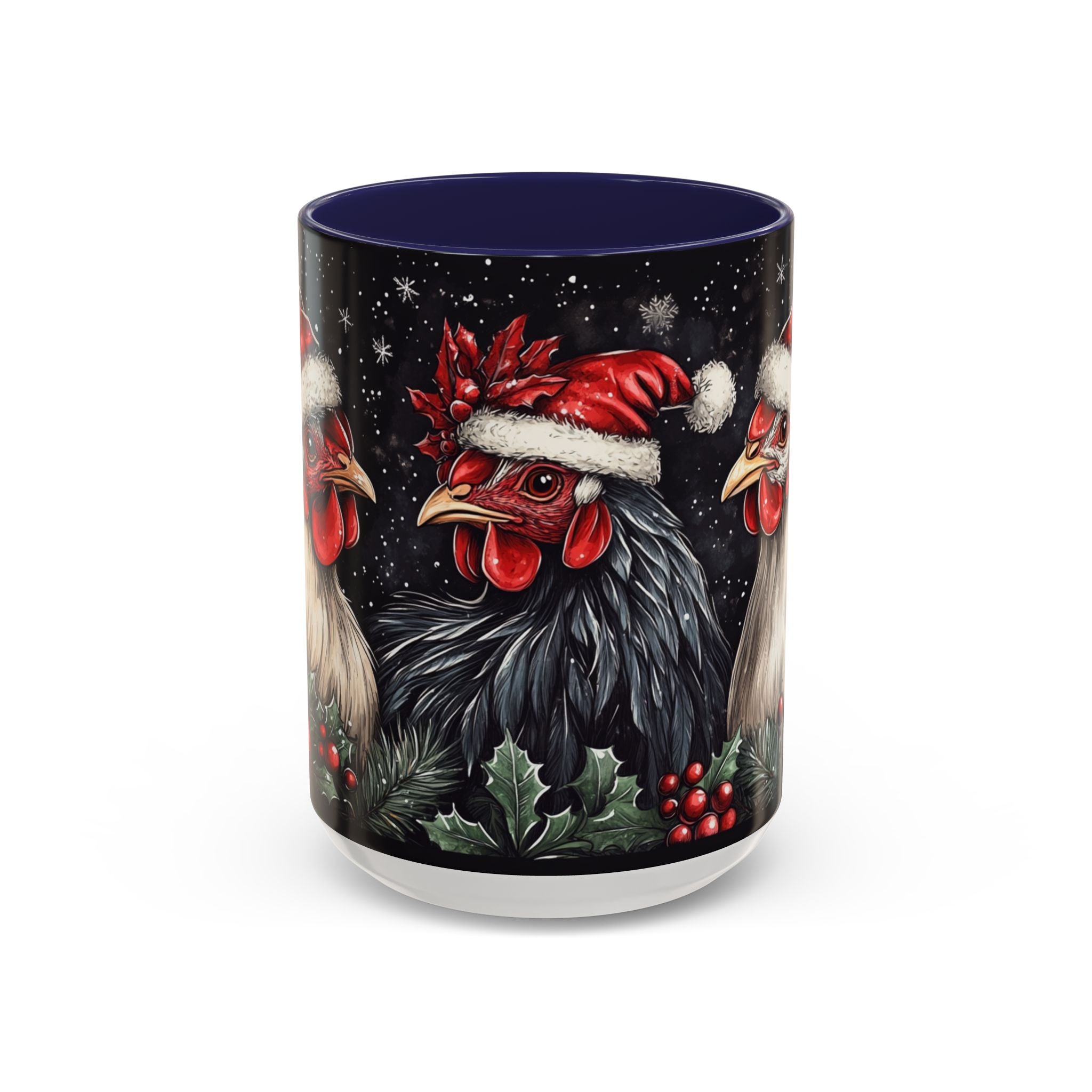 Christmas Chickens Mug | Funny Holiday Coffee Cup | Festive Farmhouse Decor | Unique Xmas Gift | 11oz & 15oz