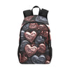 Adorable Pink and Gray Heart Backpack | Cute Girls' School Bag - Cranberry Lake Design Co.  #