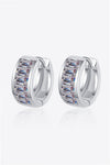 1.8 Carat Moissanite 925 Sterling Silver Huggie Earrings