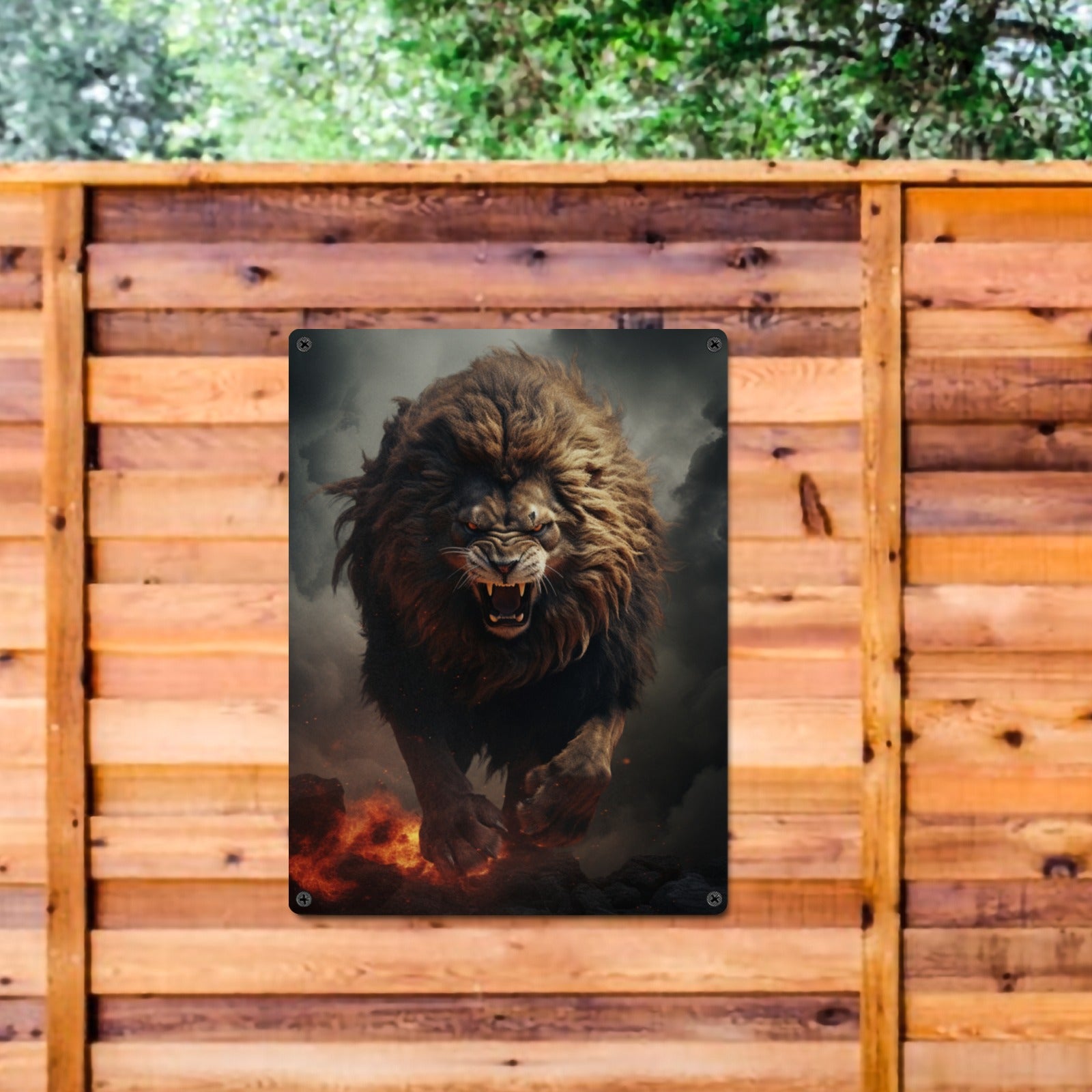 Roaring Lion Metal Wall Art - Cranberry Lake Design Co.  #