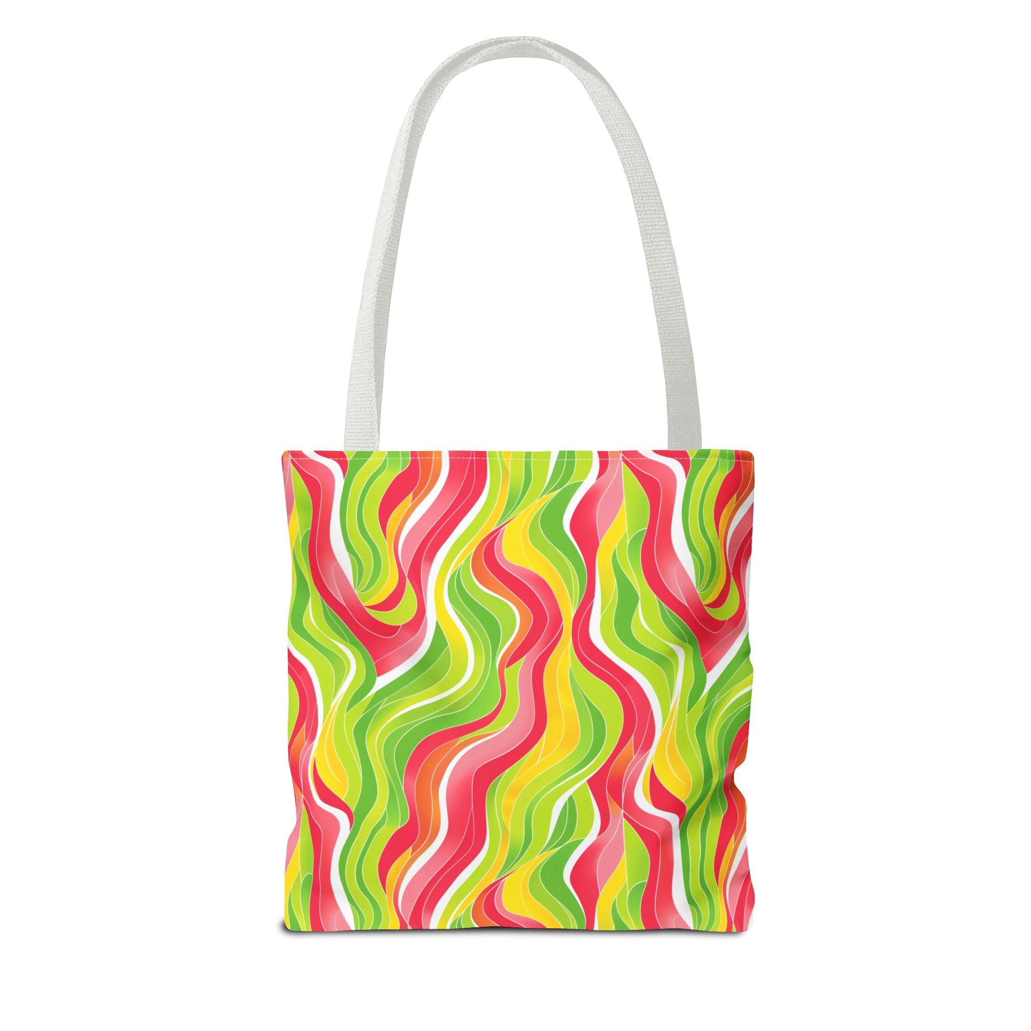 Pink & Green White Pattern Eccentric Tote Bag