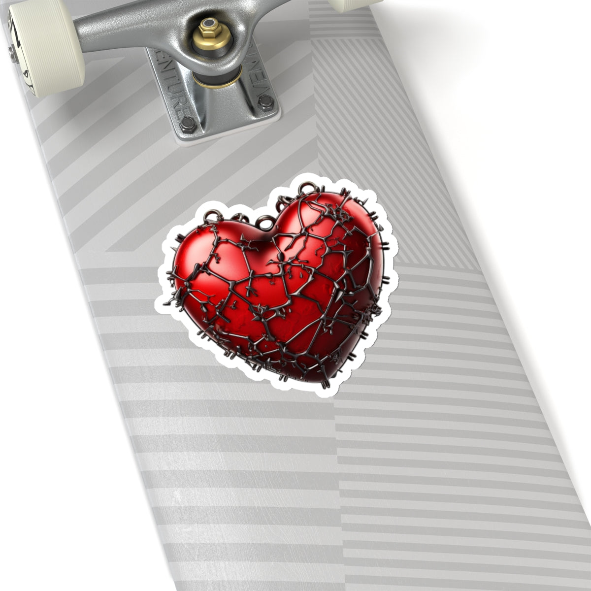 Red Heart Chains Vinyl Sticker