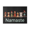 Namaste Yoga Dogs Christmas Glass Cutting Board - Kitchen Home Decor