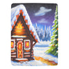 Cranberry Lake Designs Winter Christmas Cabin Throw Blanket