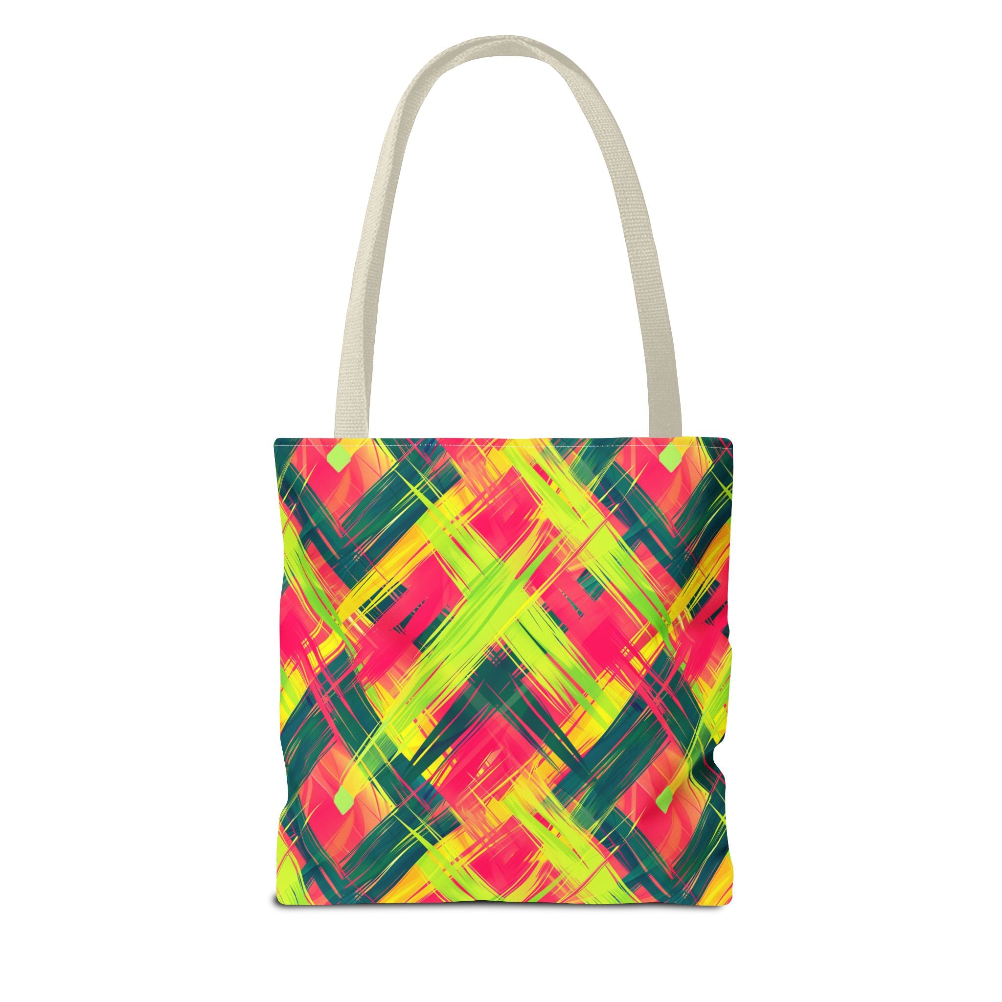 Pink Yellow Green Pattern Eccentric Tote Bag