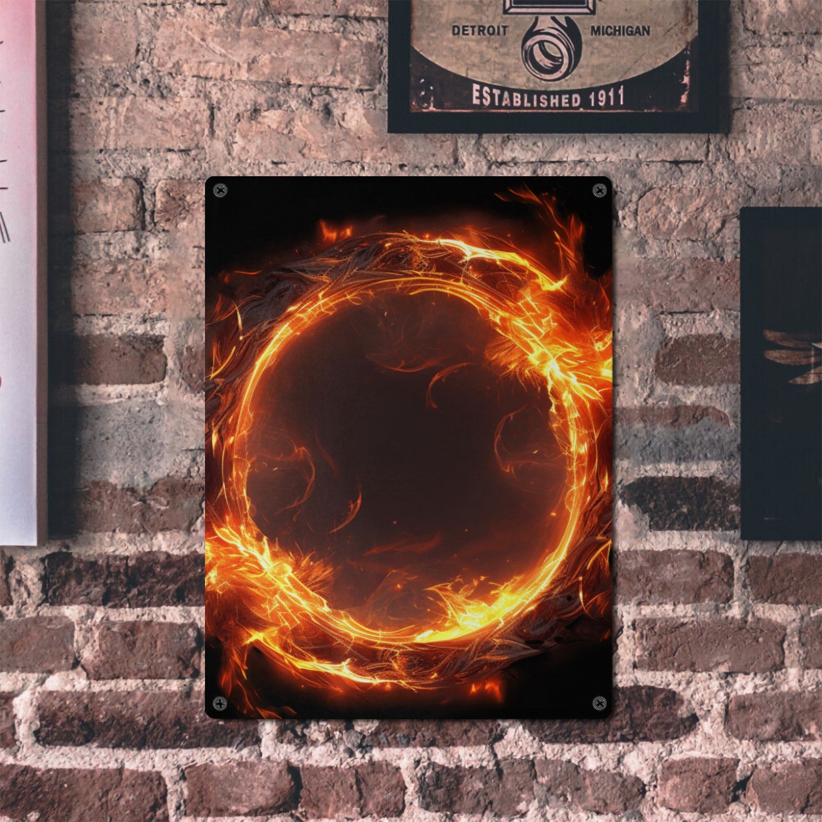 Fire Magic Metal Sign | 12x16" Fantasy Wall Art | Indoor/Outdoor Decor by MIWallArt - Cranberry Lake Design Co.  #