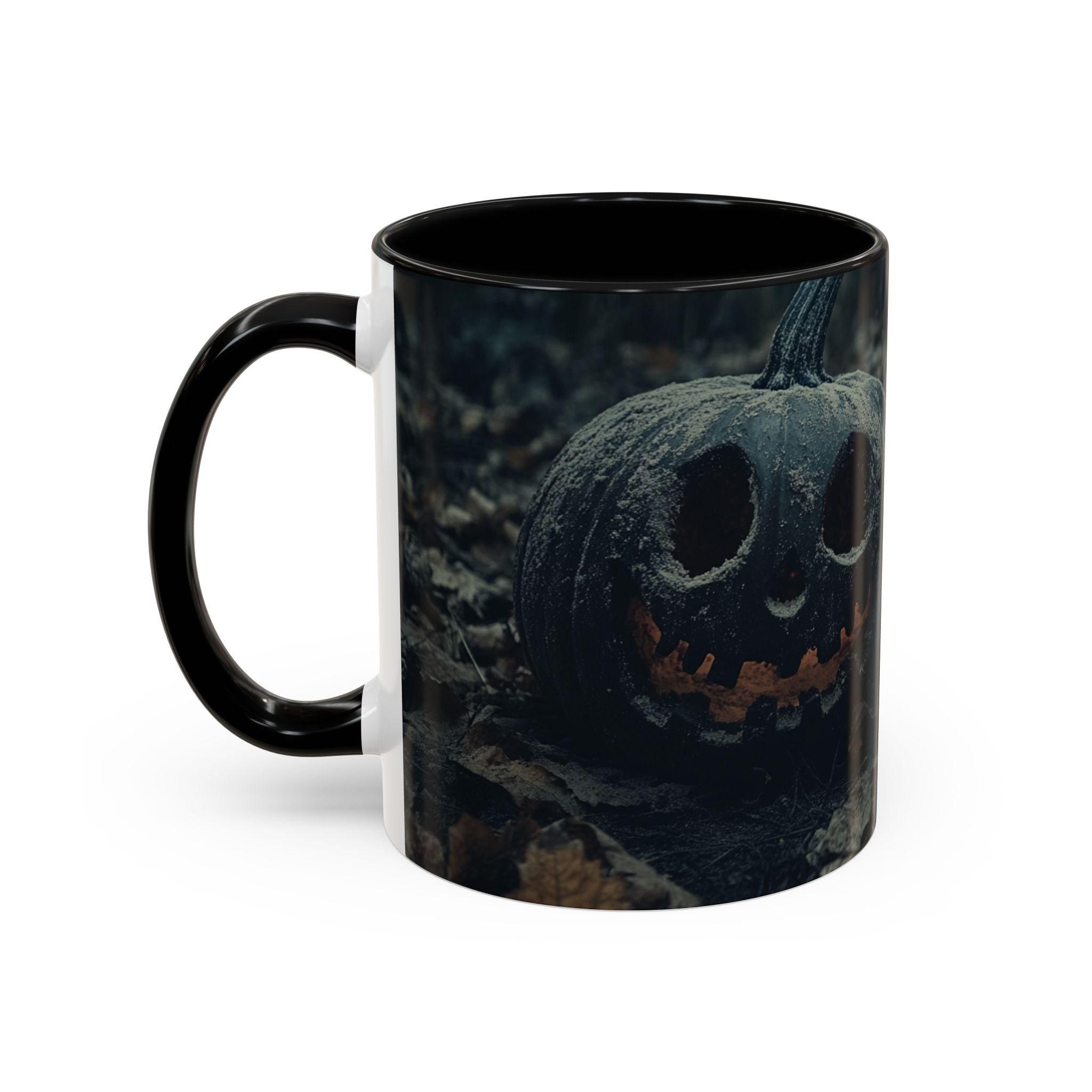 Spooky Halloween Mug | Black Pumpkin Coffee Cup | Gothic Decor | Unique Gift for Halloween Lovers | 11oz & 15oz