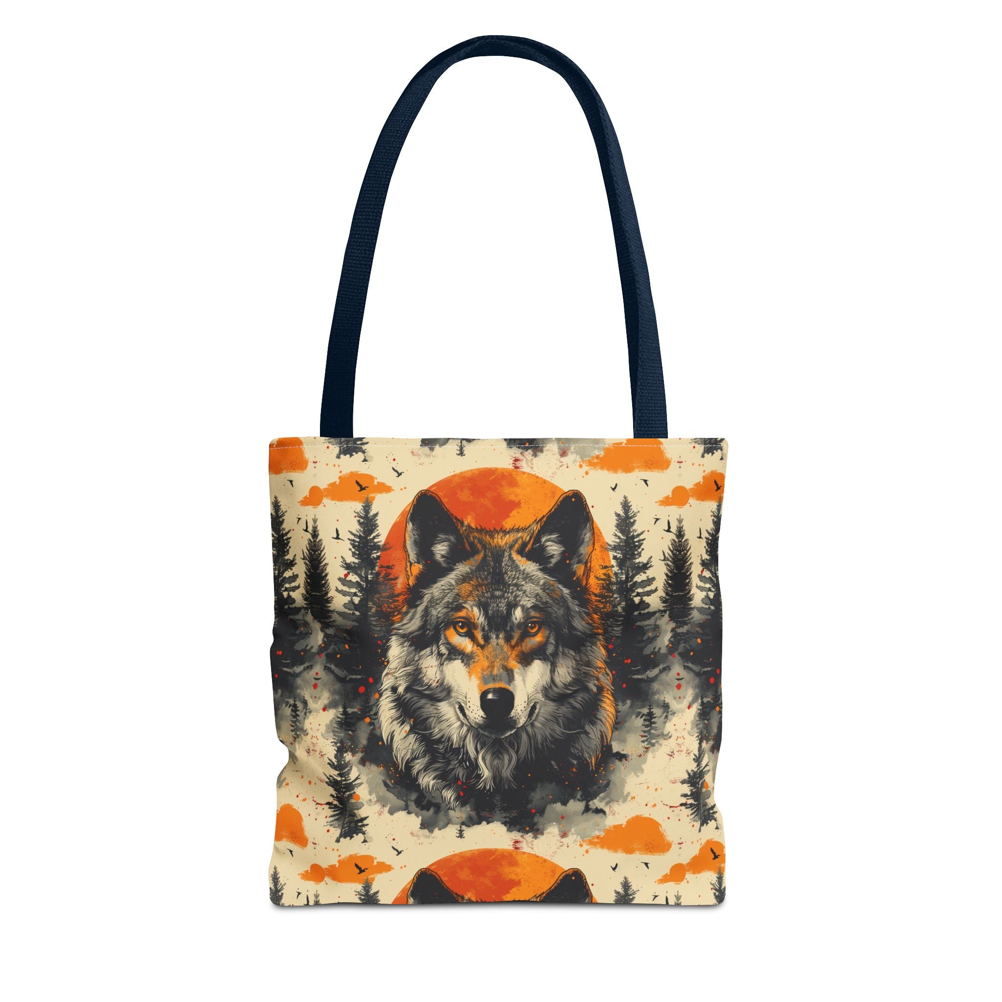 Wolf Rustic Lodge Tote Bag