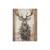 Rustic Winter Deer with Wreath Metal Tin Sign - Cranberry Lake Design Co.  #