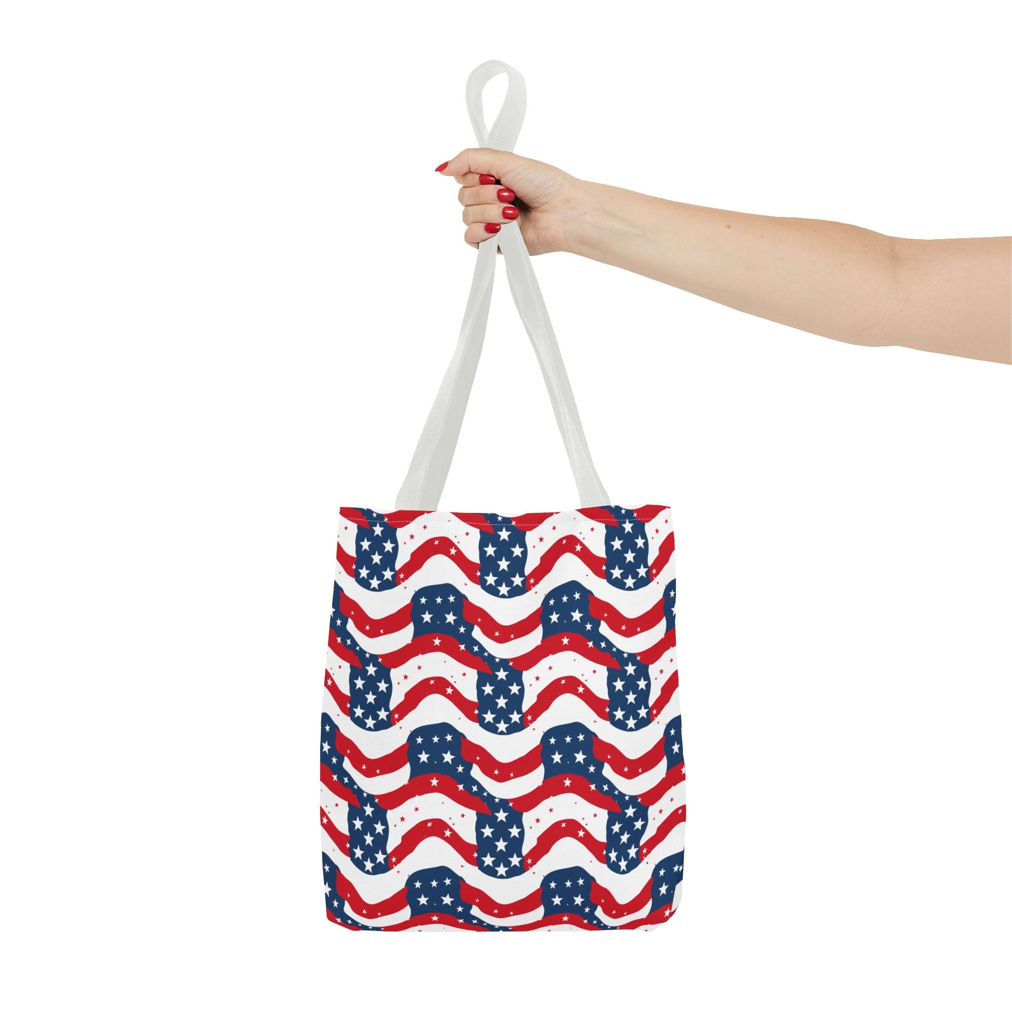 American Flag Pattern Patriotic Tote Bag