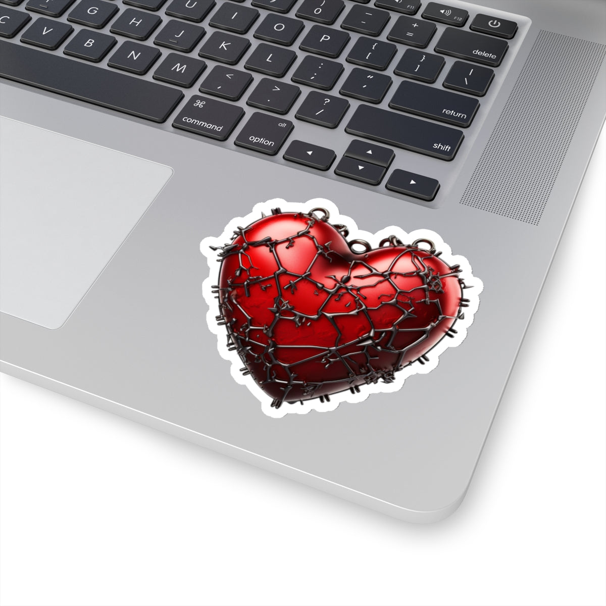 Red Heart Chains Vinyl Sticker