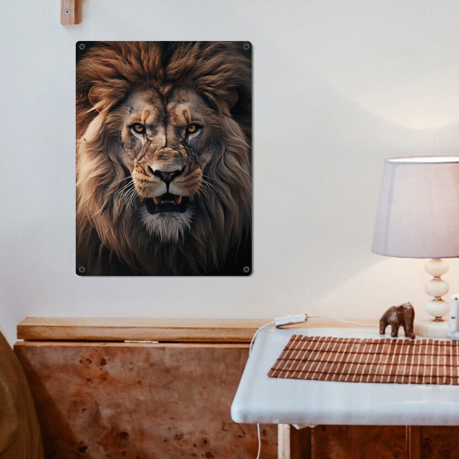 Majestic Lion Metal Wall Art - Cranberry Lake Design Co.  #