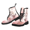 Pink Smoke Wolf Women's Lace Up Canvas Boots - Cranberry Lake Design Co.  #