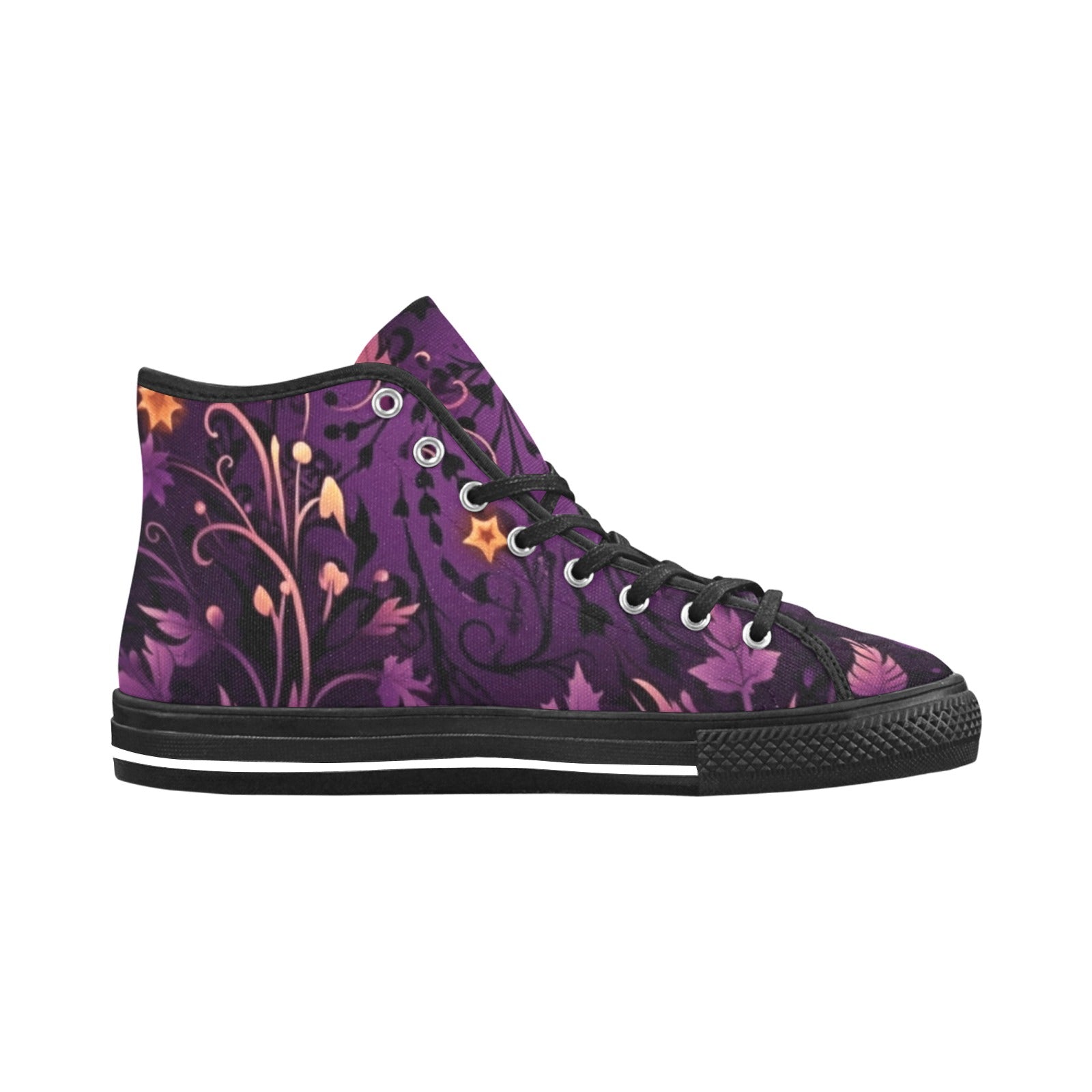 Halloween Pattern Vancouver High Top Canvas Women's Shoes - Cranberry Lake Design Co.  #