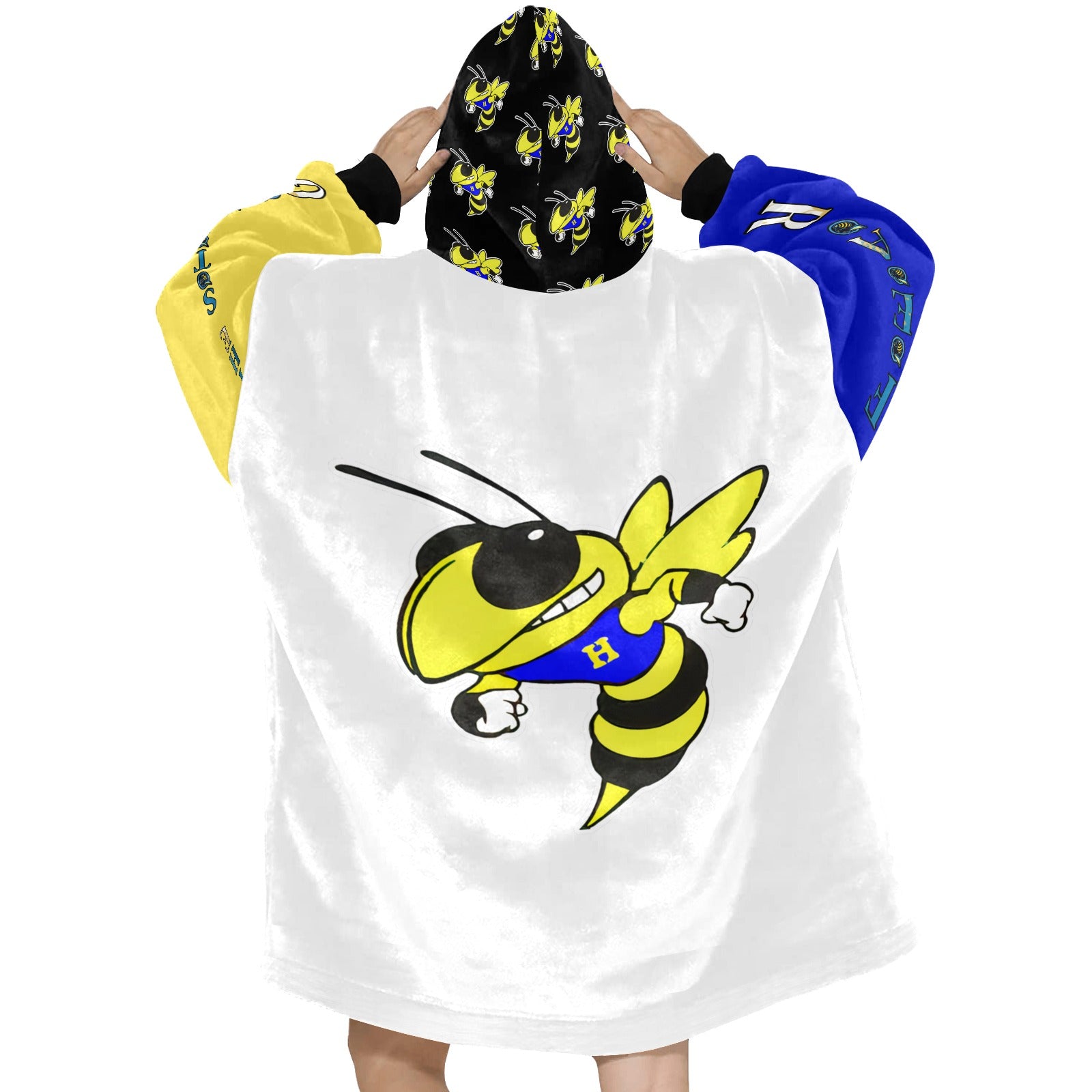 Harrison Hornets Plush Blanket Hoodie - Cranberry Lake Design Co.  #