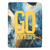 Blue Gold Marble Go Hornets Ultra-Soft Micro Fleece Blanket