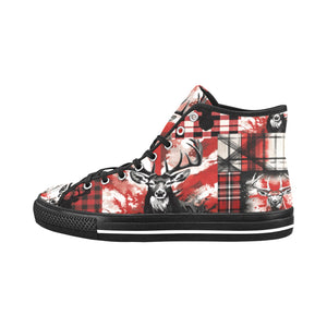 Cranberry Lake Designs Deer Collage Vancouver High Top Canvas Women's Shoes - Cranberry Lake Design Co.  #