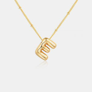 Gold-Plated Bubble Initial Necklace