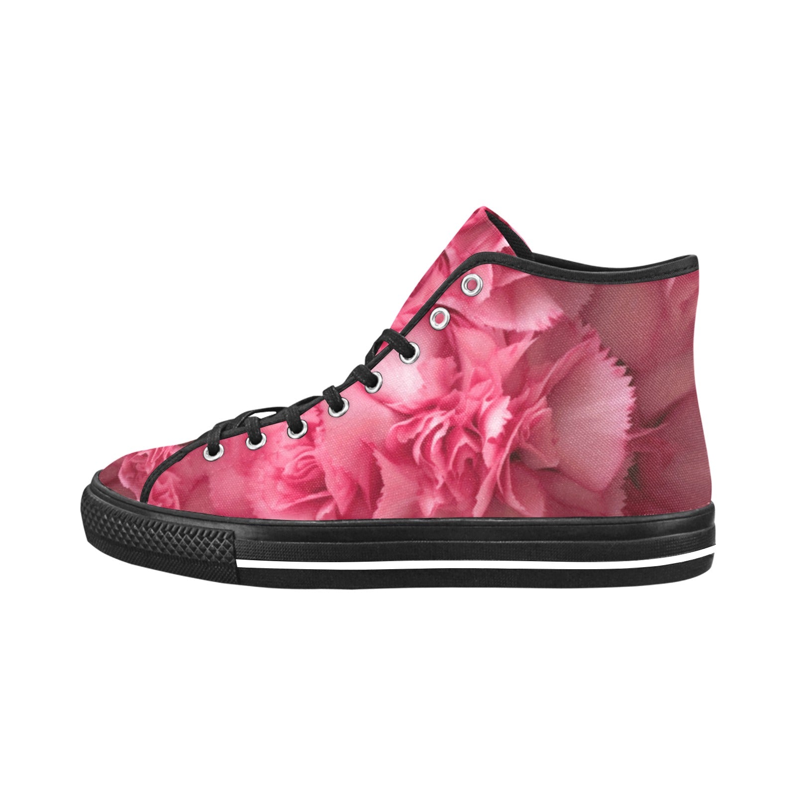 Pink Carnation High-Top Sneakers: Where Style Meets Adventure - Cranberry Lake Design Co.  #