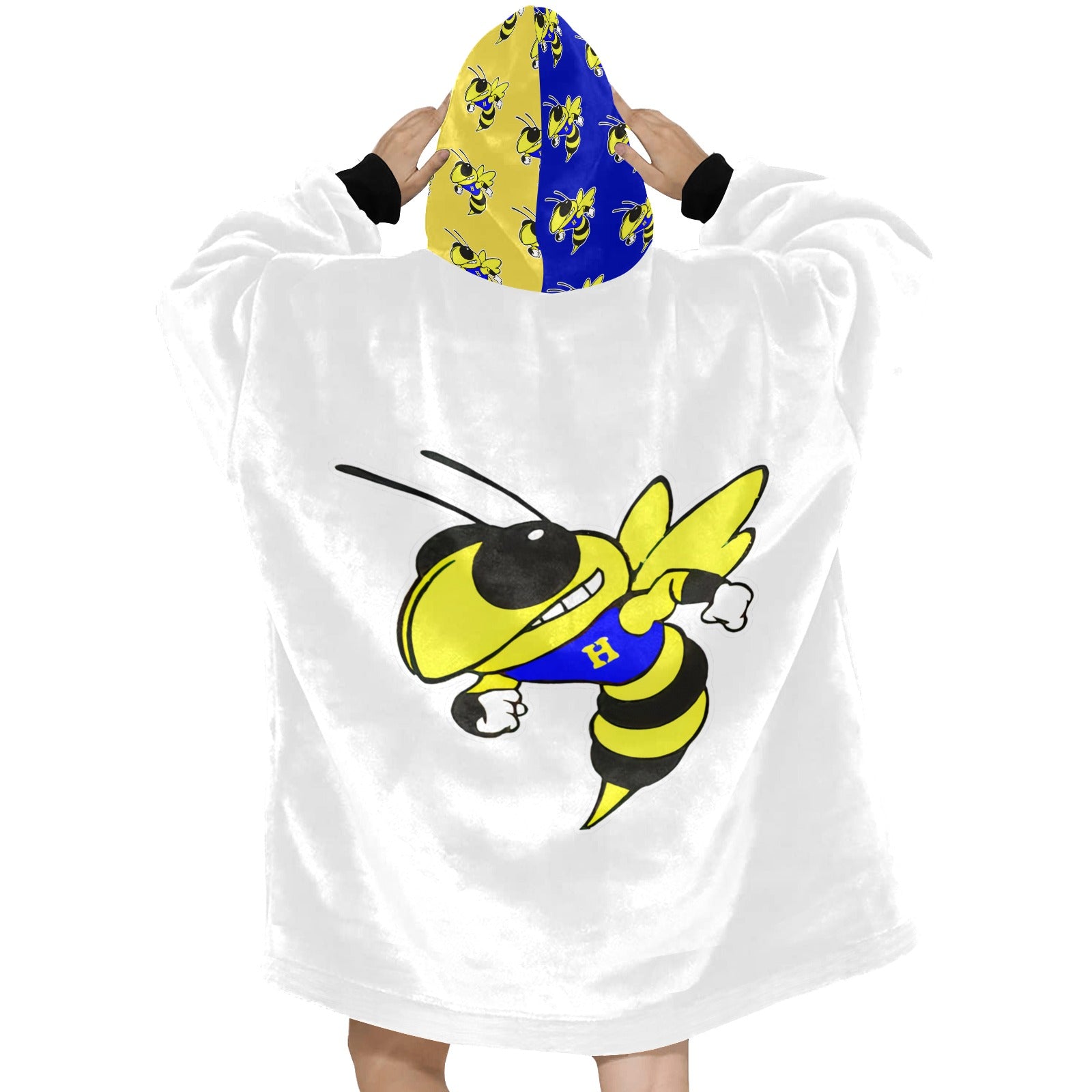 Harrison Hornets Plush Blanket Hoodie - Cranberry Lake Design Co.  #