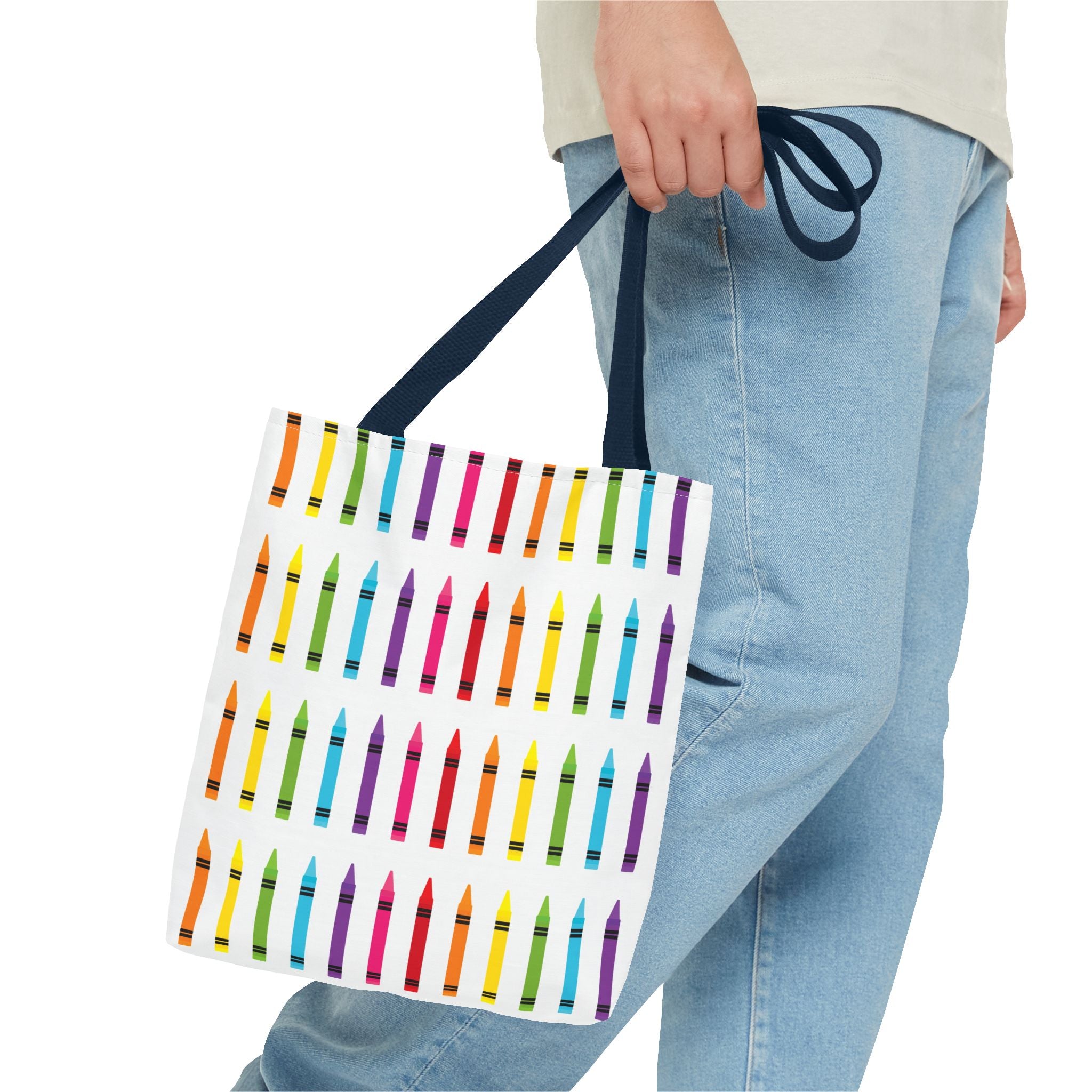 Crayon Print Back to School Tote Bag