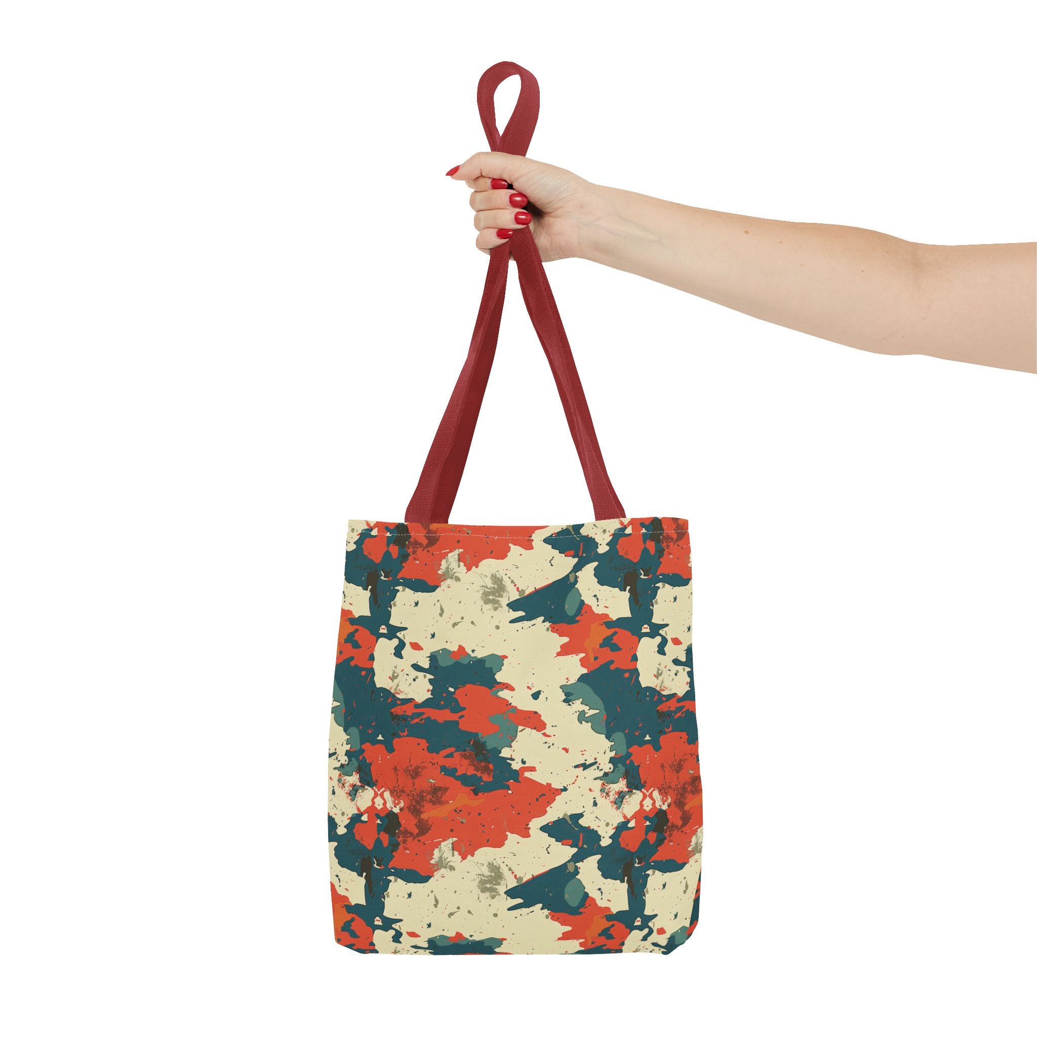 Red Blue Digital Camouflage Tote Bag