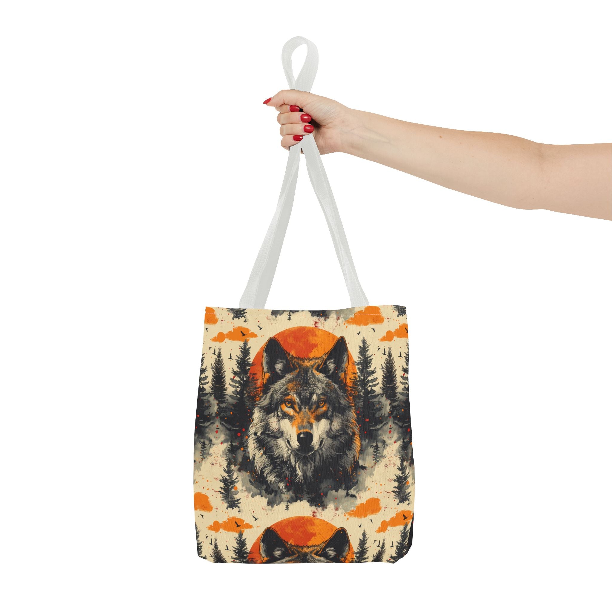 Wolf Rustic Lodge Tote Bag