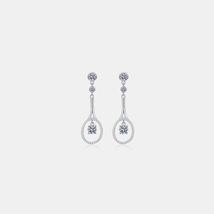 1 Carat Moissanite 925 Sterling Silver Drop Earrings