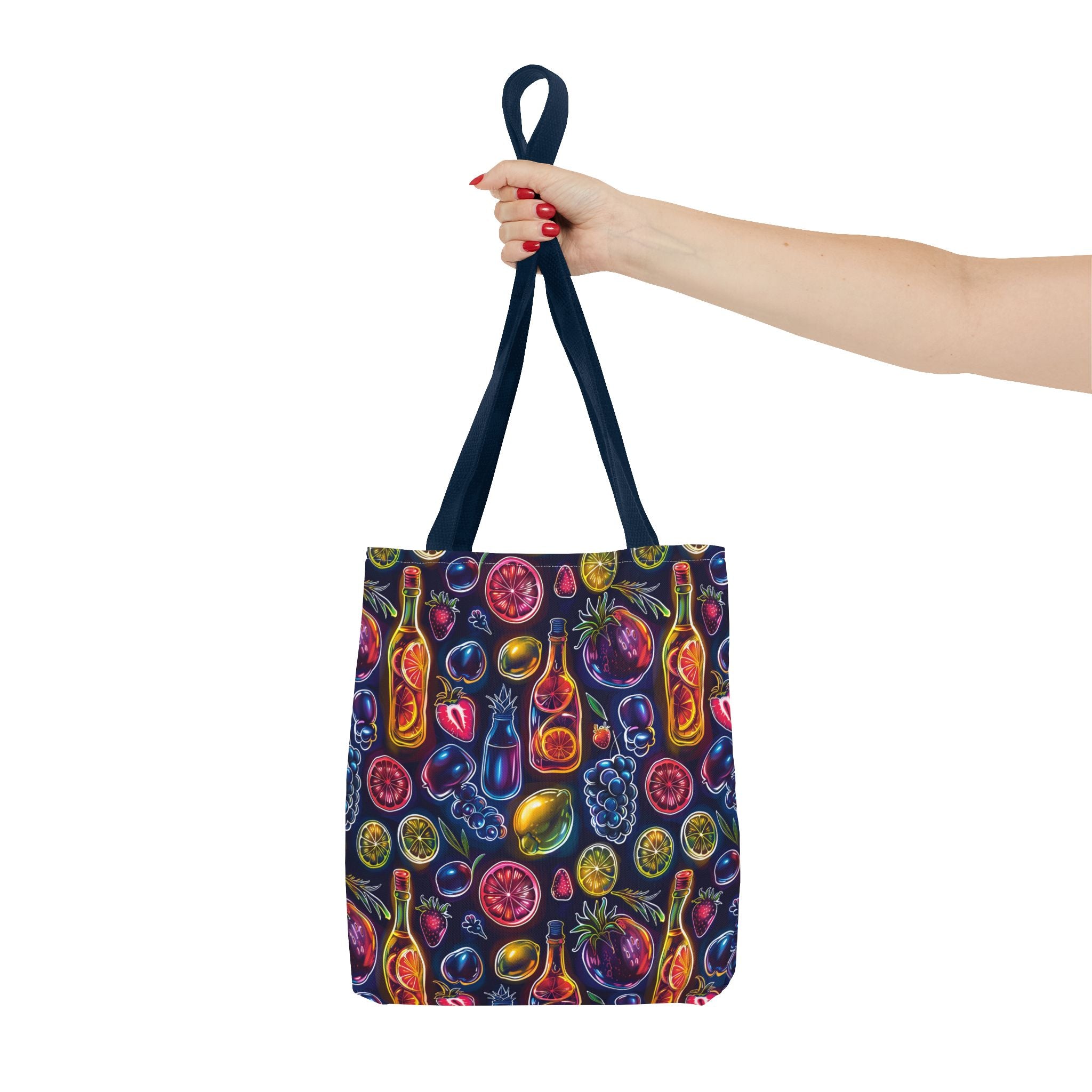 Neon Fruit Print Back to School Tote Bag