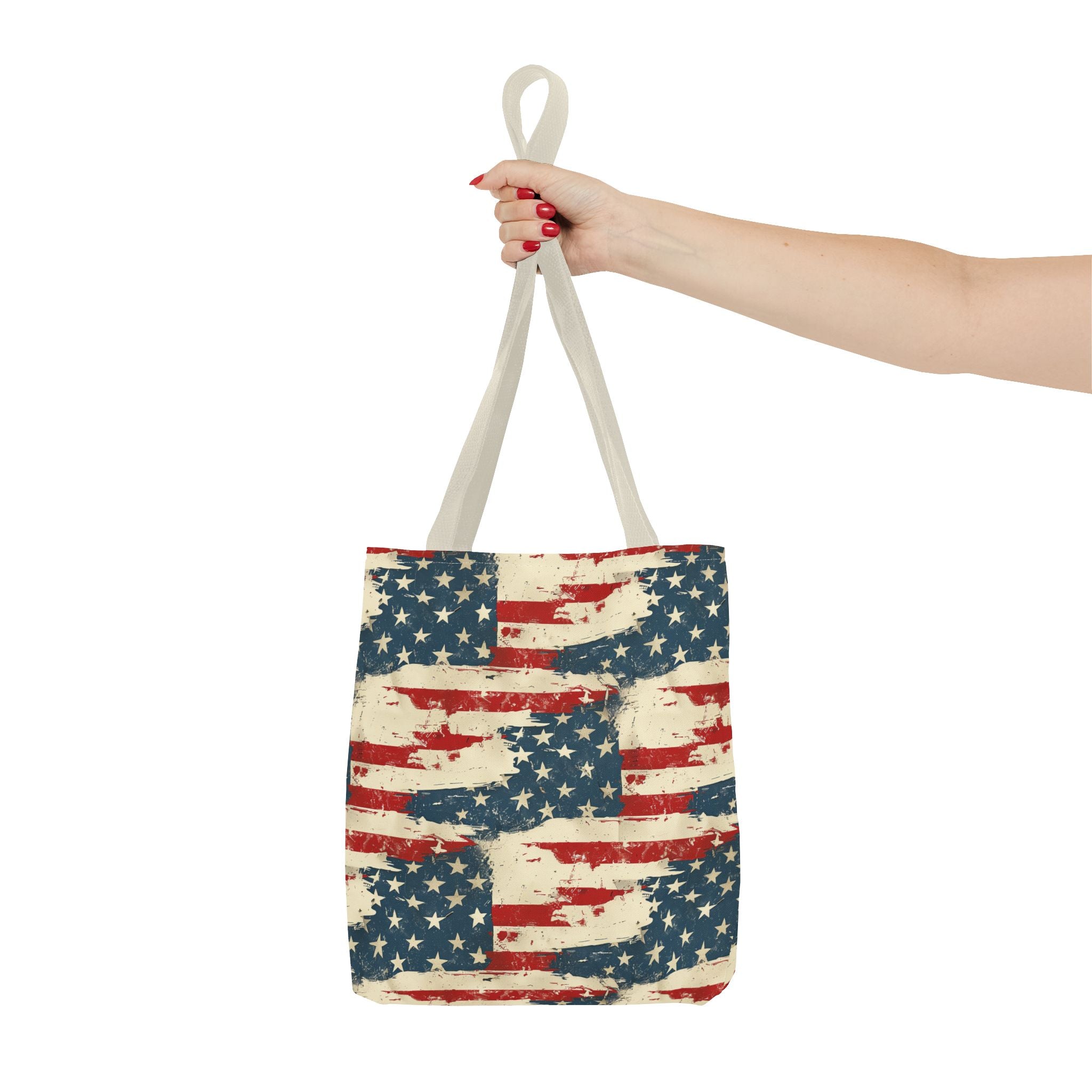 Stars & Stripes American Flag Pattern Patriotic Tote Bag