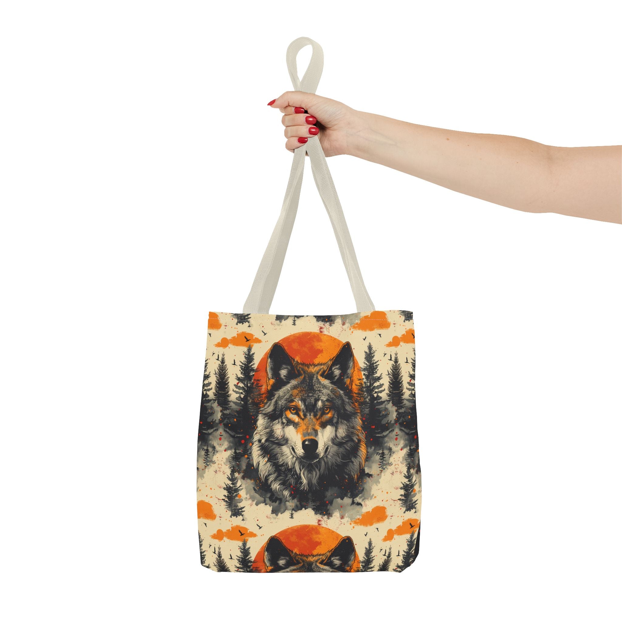 Wolf Rustic Lodge Tote Bag