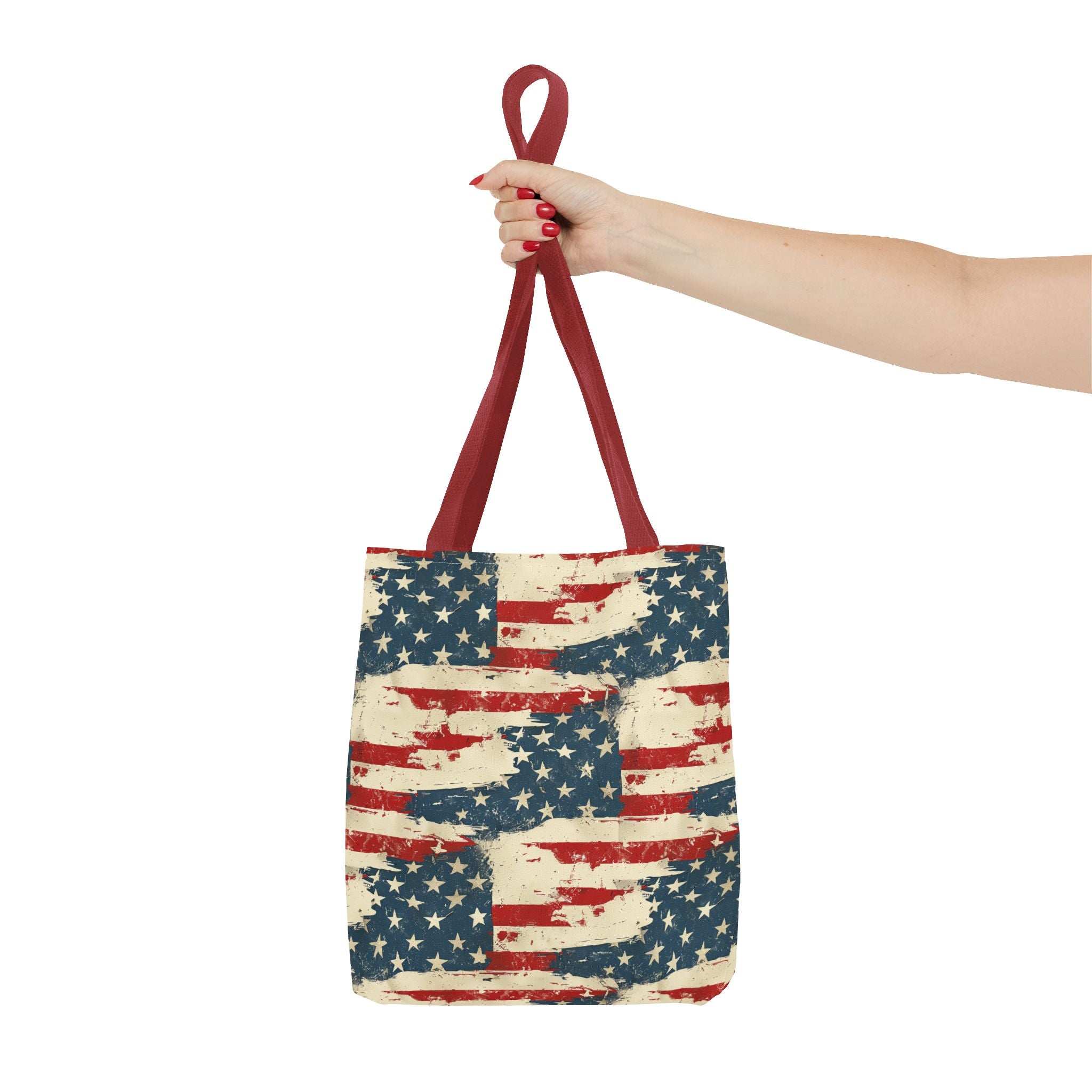 Stars & Stripes American Flag Pattern Patriotic Tote Bag