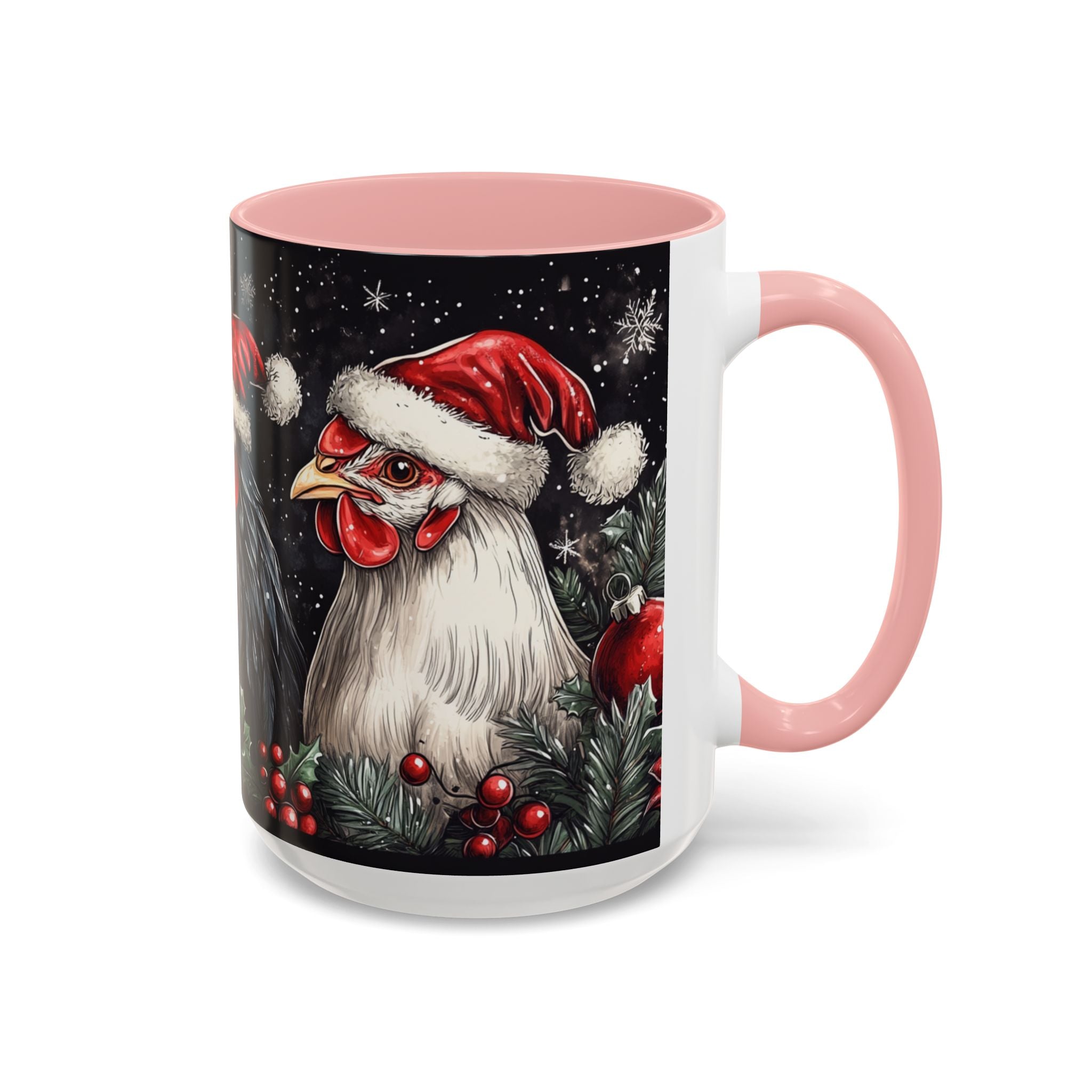 Christmas Chickens Mug | Funny Holiday Coffee Cup | Festive Farmhouse Decor | Unique Xmas Gift | 11oz & 15oz