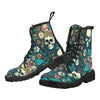 Summer Skull Pattern Women's Lace Up Canvas Boots - Cranberry Lake Design Co.  #