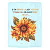 Inspirational Sunflower Throw Blanket - 60x80 Ultra-Soft Fleece, 'Garden of Life' Quote