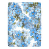 Forget-Me-Not Floral Throw Blanket - Ultra-Soft 60x80 Fleece Blanket with Blue Flower Design