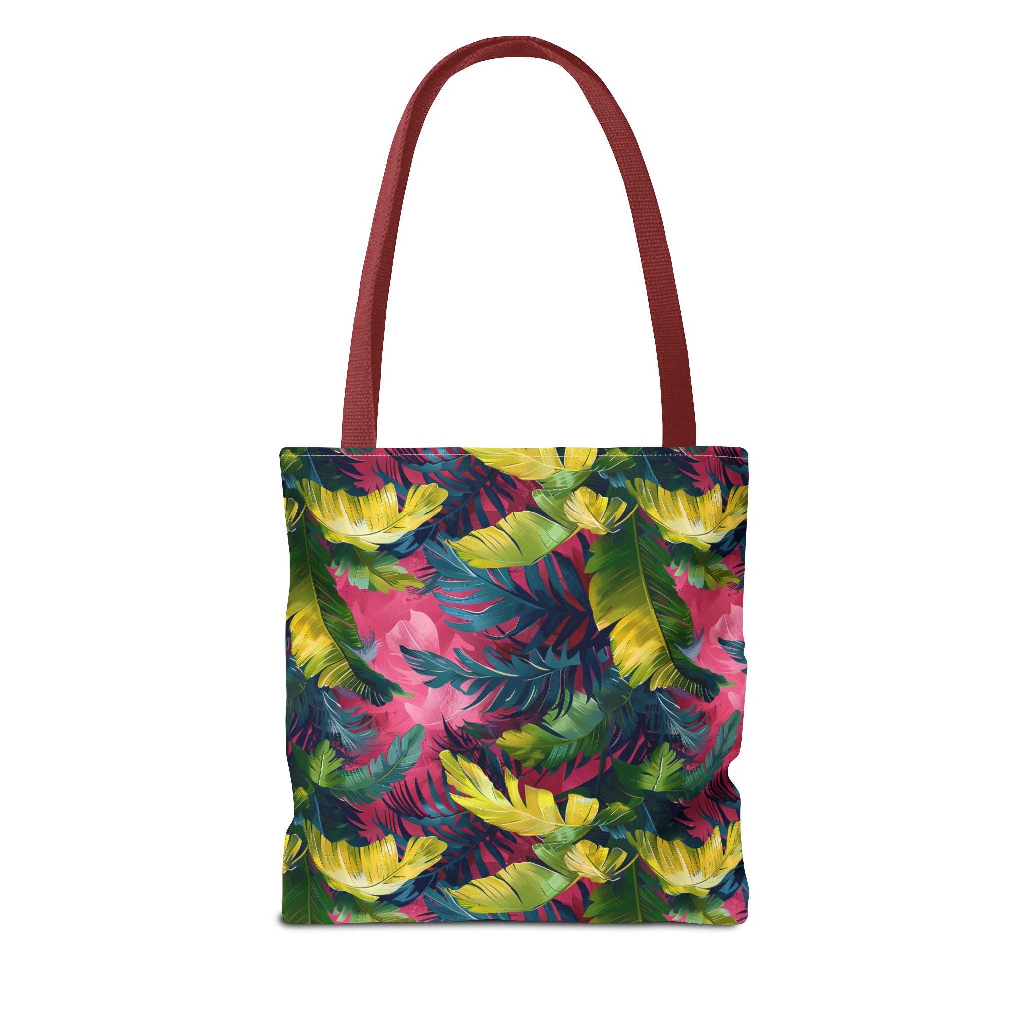 Colorful Leaves Nature Print Tropical Tote Bag