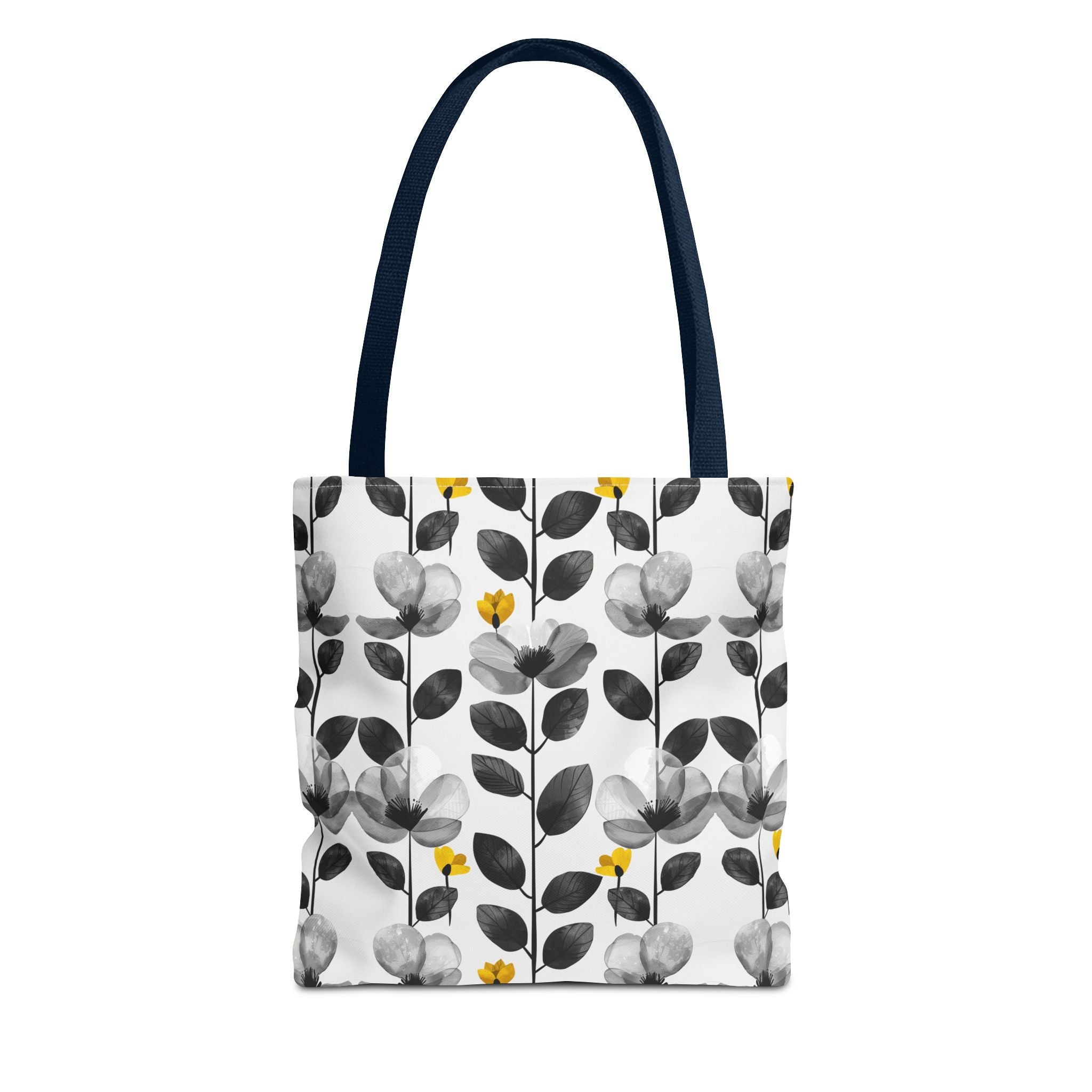 Black & White Floral Tote Bag