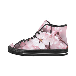 Japanese Cherry Blossom Vancouver High Top Canvas Women's Shoes - Explore Elegance - Cranberry Lake Design Co.  #