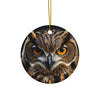 Personalized Owl Ceramic Ornament - 2023 Christmas Gift