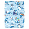 Cranberry Lake Designs Cute Baby Seal Cartoon Throw Blanket