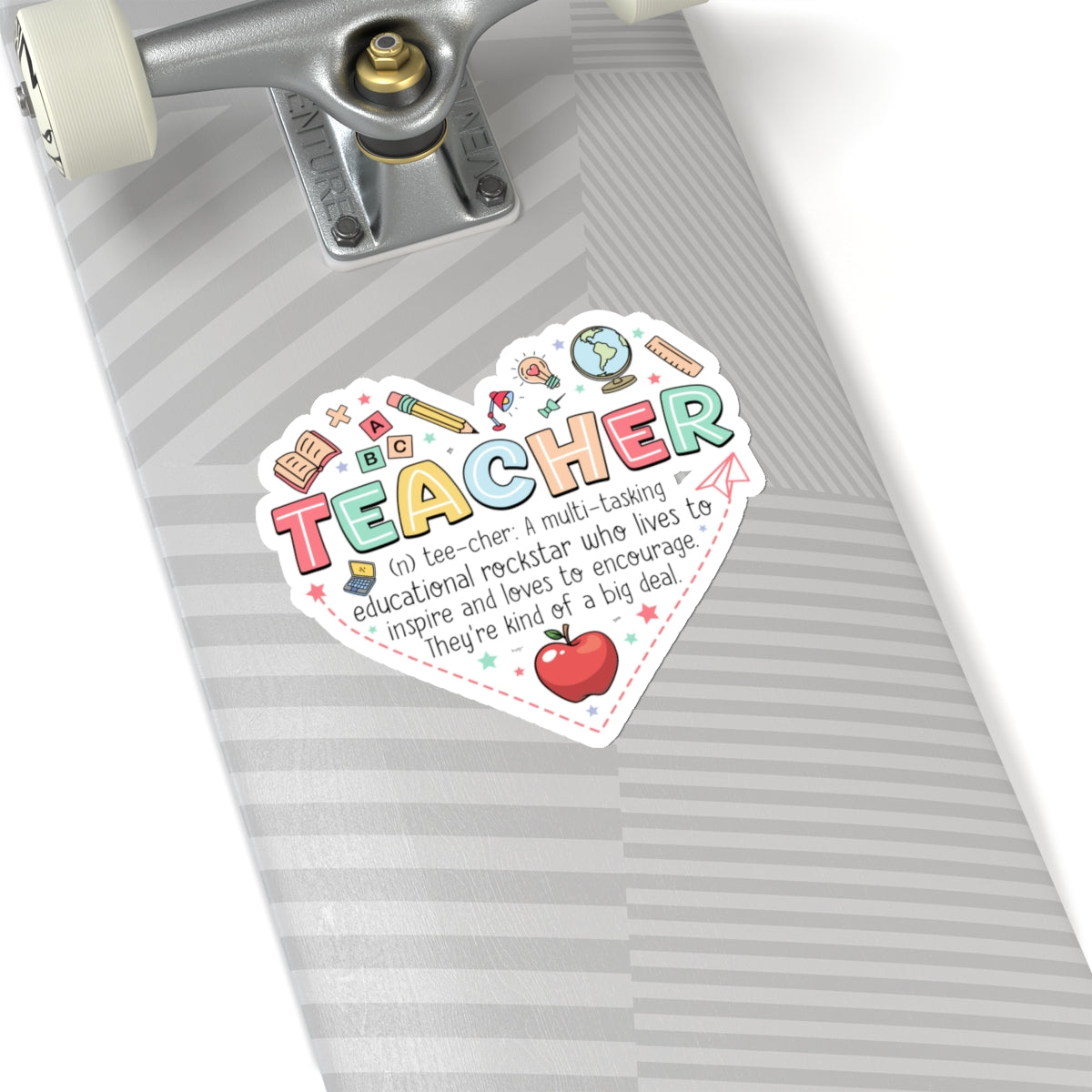 Heart Teacher Appreciation Sticker for Teachers back To School Gift