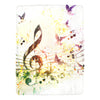 Cranberry Lake Designs Music Notes Throw Blanket