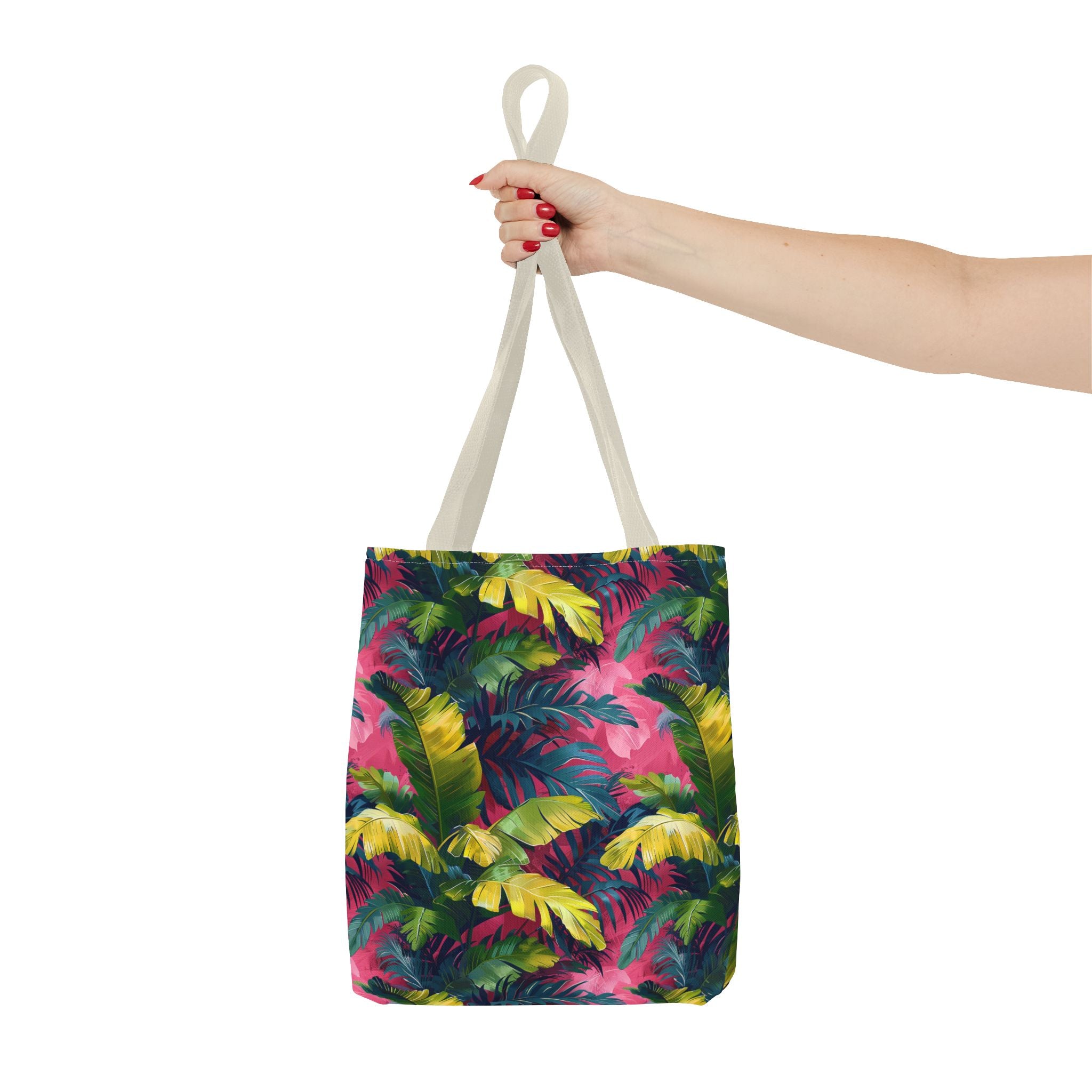 Colorful Leaves Nature Print Tropical Tote Bag