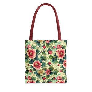 Pink Flower Summer Tote Bag