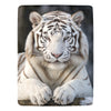 White Tiger Majesty Blanket - Majestic Wildlife Throw - Soft Plush - 60x80