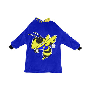 Harrison Hornets Plush Blanket Hoodie - Cranberry Lake Design Co.  #